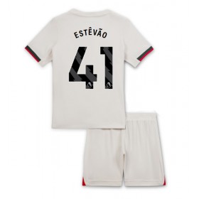 Dětské fotbalový komplet Chelsea Estevao Willian #41 Venkovní košile 2025-26 Krátkým Rukávem